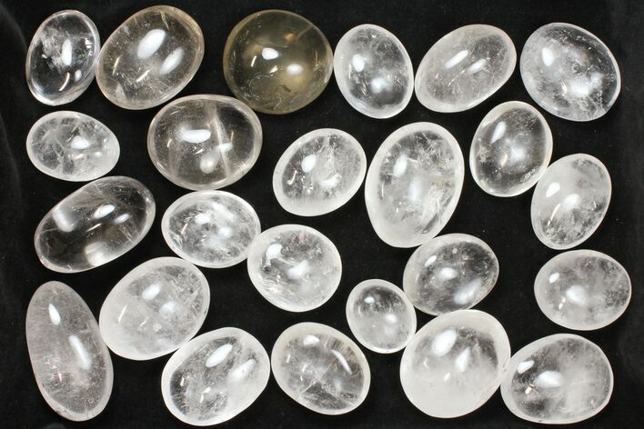 Lot: - Polished Clear Quartz Pebbles - kg (lbs) #133931